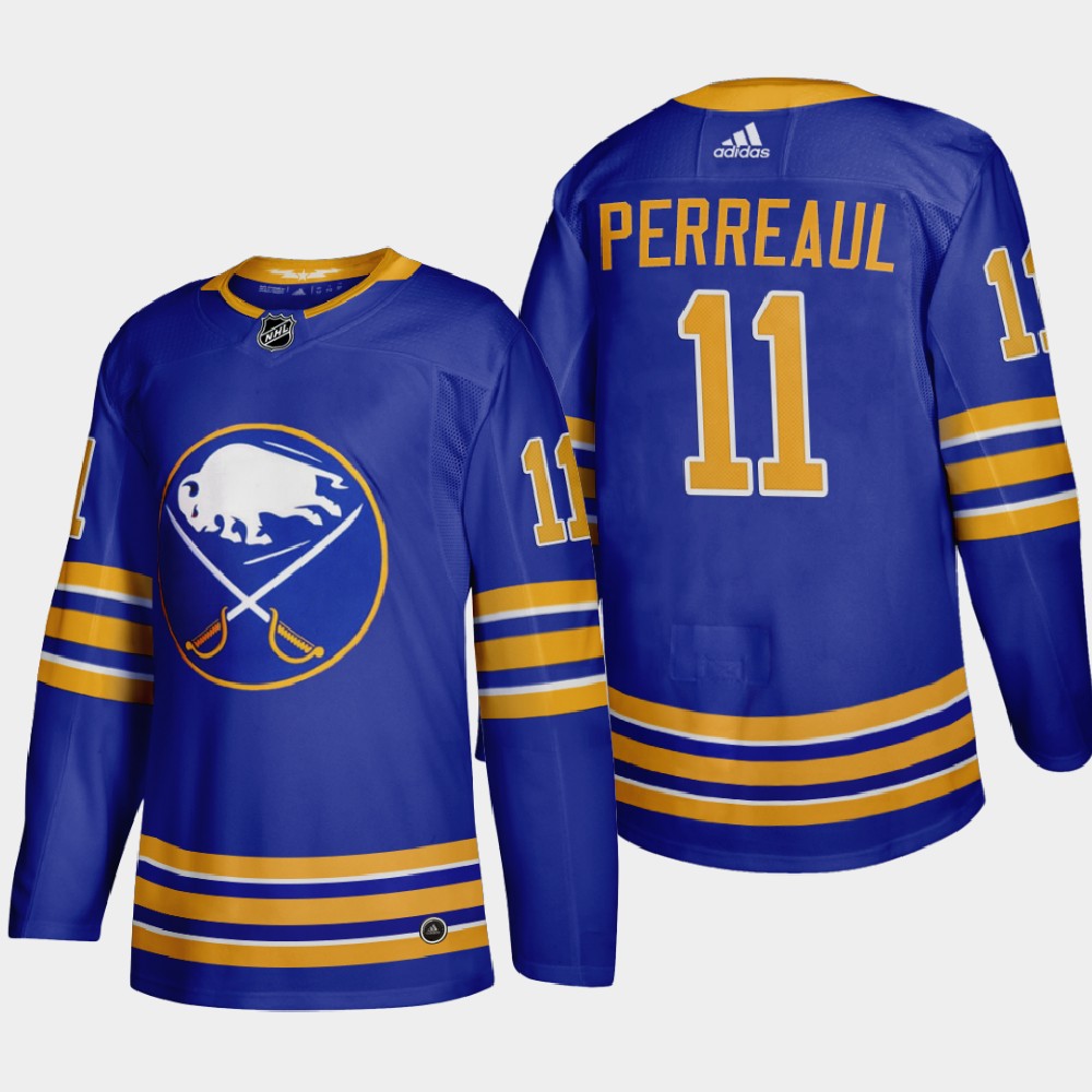 Buffalo Sabres 11 Gilbert Perreault Men Adidas 2020 Home Authentic Player Stitched NHL Jersey Royal Blue